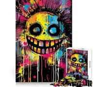 Puzzle per adulti "Vibrant Smiles Crazy Vibes" da 1000 pezzi, per migliorare la memoria, per un relax piacevole, con taglio preciso e ideale come regalo (38x26cm)