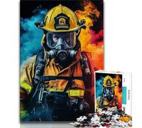 Puzzle per adulti Vigile del fuoco Puzzle da 1000 pezzi per adulti e adolescenti interessante riduzione dello stress Interazione genitore-figlio (26x38cm)