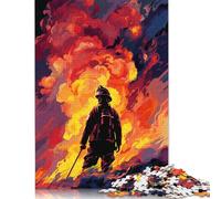 Puzzle per adulti Vigili del fuoco artistici Puzzle per adulti 1000 pezzi Puzzle di cartone per adulti e bambini dai 12 anni in su Decorazione da parete giocattolo 38x26cm