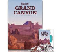 Puzzle per adulti Visita il Grand Canyon Puzzle per adulti 1000 pezzi, antistress sfida difficile arredamento e regali unici per la casa 26x38cm