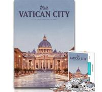 Puzzle per adulti Visita la Città del Vaticano Puzzle da 1000 pezzi per adolescenti Regali, Gioco educativo Sfida Giocattolo per donne e uomini 75x50cm