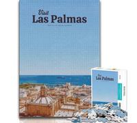 Puzzle per adulti "Visita Las Palmas" da 1000 pezzi, difficili da completare ma divertenti e spiritosi, decorazioni e regali unici per la casa, 38x26cm