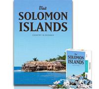 Puzzle per adulti Visita le Isole Salomone Puzzle per adulti 1000 pezzi, giocattolo educativo intellettuale decomprimente Regali di Babbo Natale segreto 26x38cm