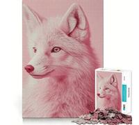 Puzzle per adulti Volpe Rosa, 1000 pezzi, gioco per allenare la mente, rilassante, da assemblare, artistico, regalo (38x26cm)
