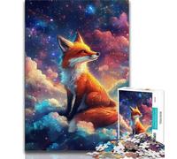 Puzzle per adulti Volpe tra le nuvole Puzzle per adulti 1000 pezzi Difficili Giocattoli Giochi educativi Antistress Collezione di artisti Belle arti (50x75cm)
