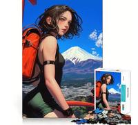 Puzzle per adulti Wanderlust Backpack Girl da 1000 pezzi,gioco di logica,regalo,taglio di precisione,attività rilassante di gruppo al chiuso (38x26cm)