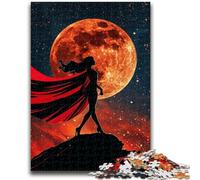 Puzzle per adulti Warrior Girl Under The Moon, gioco per famiglie antistress, sfida difficile, un'opera d'arte per bambini dai 14 anni in su, 50x75cm