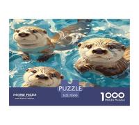 Puzzle Per Adulti - Water Laziness, Rilassamento E Intelligence, Artistic Animals, Decorazione Della Famiglia, Per Amore E Amico 70x50cm/1000pcs
