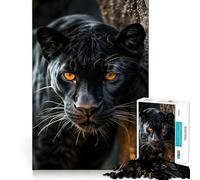 Puzzle per adulti Wild Black Panther da 1000 pezzi,gioco di logica e allenamento mentale,incastro perfetto,attività per rafforzare i legami affettivi (50x75cm)