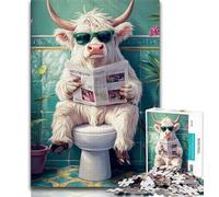 Puzzle per adulti Yak in The Toilet Puzzle da 1000 pezzi per adulti regali interessante riduzione dello stress Interazione genitore-figlio (26x38cm)