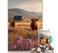 Puzzle per adulti Yak on The Grassland Puzzle per adulti 1000 pezzi gioco per famiglie antistress sfida difficile fantastici regali e giocattoli (26x38cm)