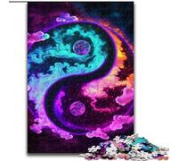 Puzzle per adulti Yin e Yang, gioco stimolante e gioco per famiglie con pezzi completamente interconnessi e di forma casuale (dimensioni 50x75cm)
