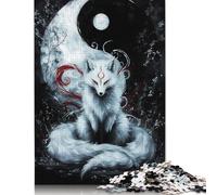 Puzzle per adulti Yin e Yang Kitsune 520 pezzi Giochi stimolanti per famiglie Puzzle per bambini dai 12 anni in su 520 pezzi (52x38 cm)