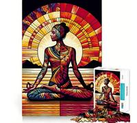 Puzzle per adulti Yoga Wpap Pop Art colorato da 1000 pezzi,gioco cognitivo a incastro preciso,senza spazi vuoti,attività rilassante per la pausa mentale (38x26cm)
