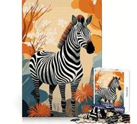 Puzzle per adulti "Zebra nella foresta", 1000 pezzi, per stimolare la mente, rilassante e rigenerante, con bordi uniformi Il regalo perfetto (50x75cm)