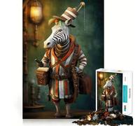 Puzzle per adulti Zebra Traveler Art da 1000 pezzi,gioco di potenziamento cognitivo,design a incastro preciso,regalo di compleanno,rompicapo (38x26cm)