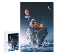 Puzzle Per Adulti1000 PCS Astronaut Roasting Marshmallows on A Floating Rock Puzzle Per Adulti Giochi Rilassanti Che Migliorano La Memoria, Ideali Come Regali Per Tutta La Famiglia 1000 PCS