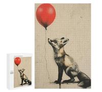 Puzzle Per Adulti1000 PCS Banksy Fox Red Balloon Puzzle Rompicapo Gioco Di Assemblaggio Di Modelli Unici Per Compleanni E Regali 1000 PCS
