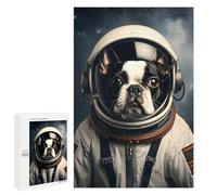 Puzzle Per Adulti1000 PCS Boston Terrier Astronaut Puzzle Per Adolescenti Gioco Rompicapo Migliora La Memoria Aiuta Ad Allenare Il Cervello 1000 PCS