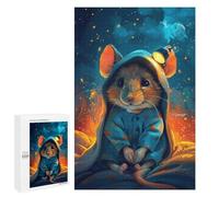 Puzzle Per Adulti1000 PCS Cozy Mouse in Starry Night Puzzle Per Adolescenti Antistress Ogni Pezzo È Unico - Giochi Stimolanti 1000 PCS