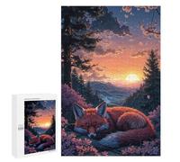Puzzle Per Adulti1000 PCS Cute Fox Sleeping Sakura Puzzle, Rompicapo, Gioco Di Analisi E Logica, Ideale Come Regalo Per Tutta La Famiglia 1000 PCS