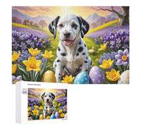 Puzzle Per Adulti1000 PCS Easter Egg Hunt with Dalmatian Puzzle Per Adolescenti Gioco Rompicapo Migliora La Memoria Aiuta Ad Allenare Il Cervello 1000 PCS