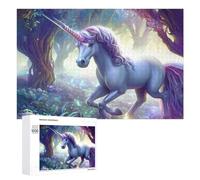 Puzzle Per Adulti1000 PCS Enchanted Unicorn Forest Scene Puzzle Per Adolescenti Gioco Rompicapo Migliora La Memoria Aiuta Ad Allenare Il Cervello 1000 PCS