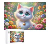 Puzzle Per Adulti1000 PCS Floral Fantasy Kitten Puzzle, Rompicapo, Gioco Di Analisi E Logica, Ideale Come Regalo Per Tutta La Famiglia 1000 PCS
