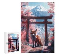 Puzzle Per Adulti1000 PCS Fox at Torii Gate Puzzle, Rompicapo, Gioco Di Analisi E Logica, Ideale Come Regalo Per Tutta La Famiglia 1000 PCS