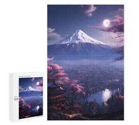 Puzzle Per Adulti1000 PCS Full Moon over Mount Fuji Puzzle Per Adulti Giochi Per Famiglie Sfida Difficile Attività Divertenti A Casa 1000 PCS