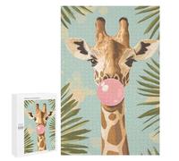 Puzzle Per Adulti1000 PCS Giraffe Blowing Bubble Gum Puzzle, Rompicapo, Gioco Di Analisi E Logica, Ideale Come Regalo Per Tutta La Famiglia 1000 PCS