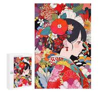 Puzzle Per Adulti1000 PCS Kimono Pattern Girl Anime Puzzle Rompicapo Gioco Di Assemblaggio Di Modelli Unici Per Compleanni E Regali 1000 PCS
