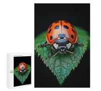 Puzzle Per Adulti1000 PCS Ladybug on Leaf Macro Shot Puzzle Per Adolescenti Gioco Rompicapo Migliora La Memoria Aiuta Ad Allenare Il Cervello 1000 PCS