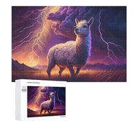 Puzzle Per Adulti1000 PCS Llama in Stormy Sky Puzzle, Rompicapo, Gioco Di Analisi E Logica, Ideale Come Regalo Per Tutta La Famiglia 1000 PCS