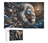 Puzzle Per Adulti1000 PCS Steampunk Mechanical Lion Art Print Puzzle Per Adolescenti Gioco Rompicapo Migliora La Memoria Aiuta Ad Allenare Il Cervello 1000 PCS