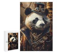 Puzzle Per Adulti1000 PCS Steampunk Panda Animal Puzzle Per Adulti Giochi Rilassanti Che Migliorano La Memoria, Ideali Come Regali Per Tutta La Famiglia 1000 PCS
