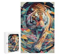 Puzzle Per Adulti1000 PCS The Powerful Tiger Puzzle Rompicapo Gioco Di Assemblaggio Di Modelli Unici Per Compleanni E Regali 1000 PCS