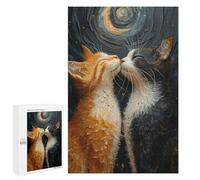 Puzzle Per Adulti1000 PCS Two Cats Puzzle Rompicapo Gioco Di Assemblaggio Di Modelli Unici Per Compleanni E Regali 1000 PCS