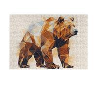 Puzzle Per Adulti1000pcs(38x26cm) Abstract Brown Bear Puzzle Per Adolescenti Gioco Rompicapo Sfida Difficile Aiuta Ad Allenare Il Cervello 1000pcs(38x26cm)
