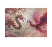 Puzzle Per Adulti1000pcs(38x26cm) Dragon Vs Phoenix Epic Battle Puzzle Per Adolescenti Gioco Rompicapo Sfida Difficile Aiuta Ad Allenare Il Cervello 1000pcs(38x26cm)