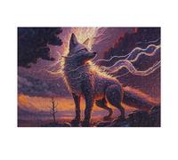 Puzzle Per Adulti1000pcs(38x26cm) Electric Fox Nature's Power Unleashed Puzzle Per Adolescenti Gioco Rompicapo Sfida Difficile Aiuta Ad Allenare Il Cervello 1000pcs(38x26cm)