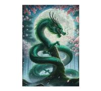 Puzzle Per Adulti1000pcs(38x26cm) Emerald Dragon Moonlight Puzzle Per Adulti Giochi Rilassanti Difficili Difficili Come Regali Per Tutta La Famiglia 1000pcs(38x26cm)