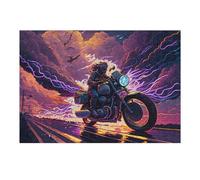Puzzle Per Adulti1000pcs(38x26cm) Thunderstorm Motorcycle Ride Puzzle Per Adulti Giochi Rilassanti Decorazione Murale Attività Divertenti A Casa 1000pcs(38x26cm)