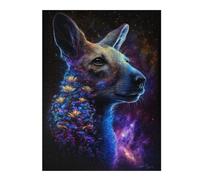 Puzzle Per Adulti1000pcs(52x38cm) Galactic Kangaroo with Flowers -1 Puzzle Per Adulti Giochi Rilassanti Antistress Aiuta Ad Allenare Il Cervello 1000pcs(52x38cm)