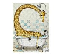 Puzzle Per Adulti1000pcs(52x38cm) Giraffe Have Difficulty Taking A Bath Illustration Puzzle Per Adulti Giochi Rilassanti Difficili Difficili Come Regali Per Tutta La Famiglia 1000pcs(52x38cm)