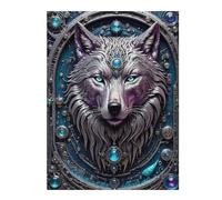 Puzzle Per Adulti1000pcs(52x38cm) Steampunk Metal White Wolf Puzzle Per Adulti Giochi Rilassanti Decorazione Perfetta Ottimo Regalo Per I Giocatori 1000pcs(52x38cm)