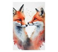Puzzle Per Adulti1000pcs(75x50cm) Fox Romantic Couple Puzzle Per Adulti Gioco Rompicapo Migliora La Memoria Regalo Di Compleanno, Regali, 1000pcs(75x50cm)