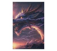 Puzzle Per Adulti1000pcs(75x50cm) Thundering Dragon Sky Artwork -1 Puzzle Per Adolescenti Gioco Rompicapo Sfida Difficile Aiuta Ad Allenare Il Cervello 1000pcs(75x50cm)