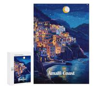 Puzzle Per Adulti300 PCS Amalfi Coast Night Puzzle, Rompicapo, Gioco Di Analisi E Logica, Ideale Come Regalo Per Tutta La Famiglia 300 PCS