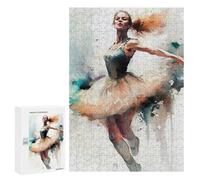 Puzzle Per Adulti300 PCS Ballet Dancer Watercolor Puzzle Rompicapo Gioco Di Assemblaggio Di Modelli Unici Per Compleanni E Regali 300 PCS